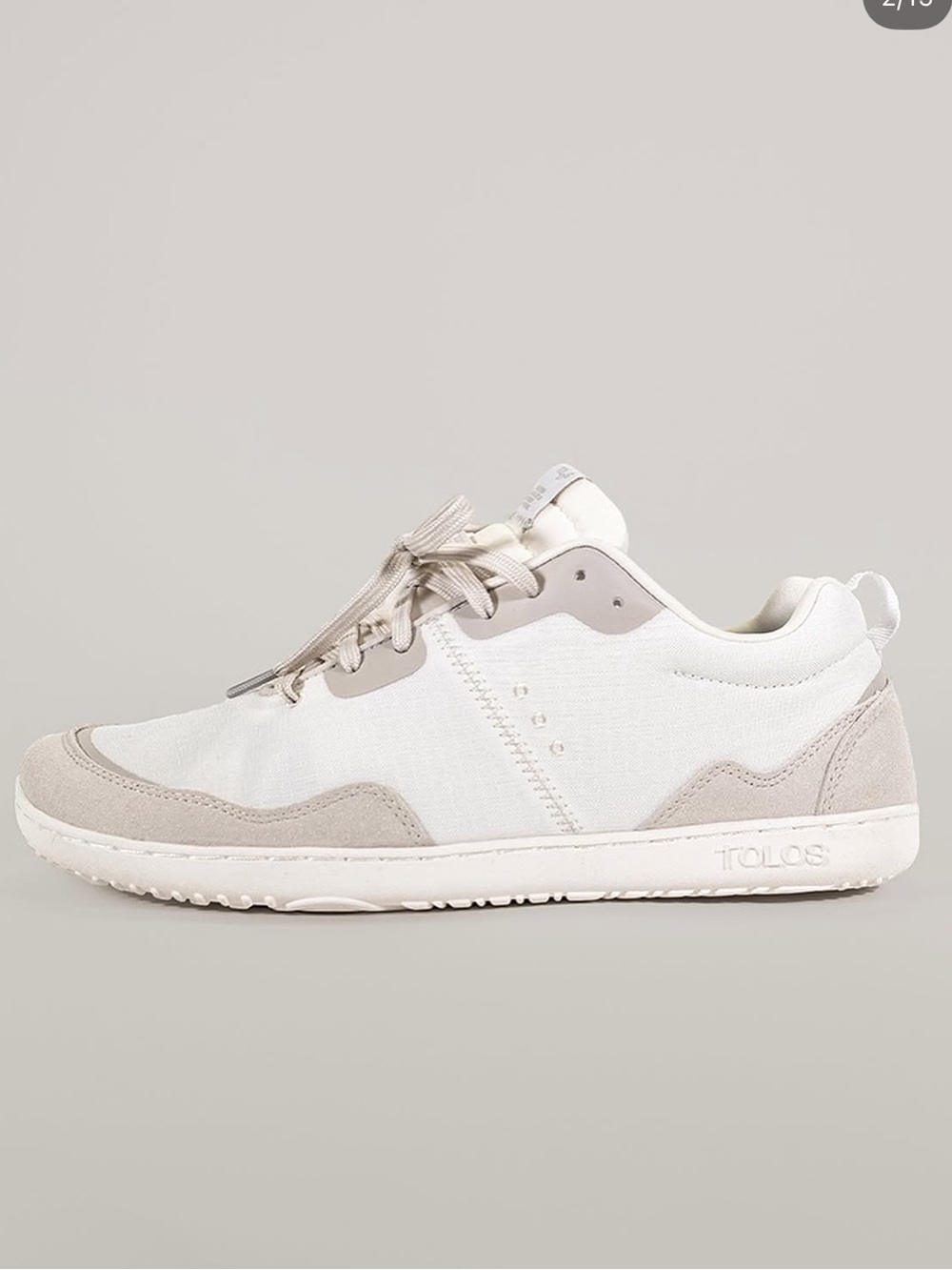 Tolos Soleils Barefoot Off-White Canvas & Suede Sneakers